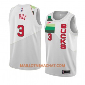 Maillot NBA Milwaukee Bucks George Hill 3 2018-19 Nike Blanc Swingman - Homme